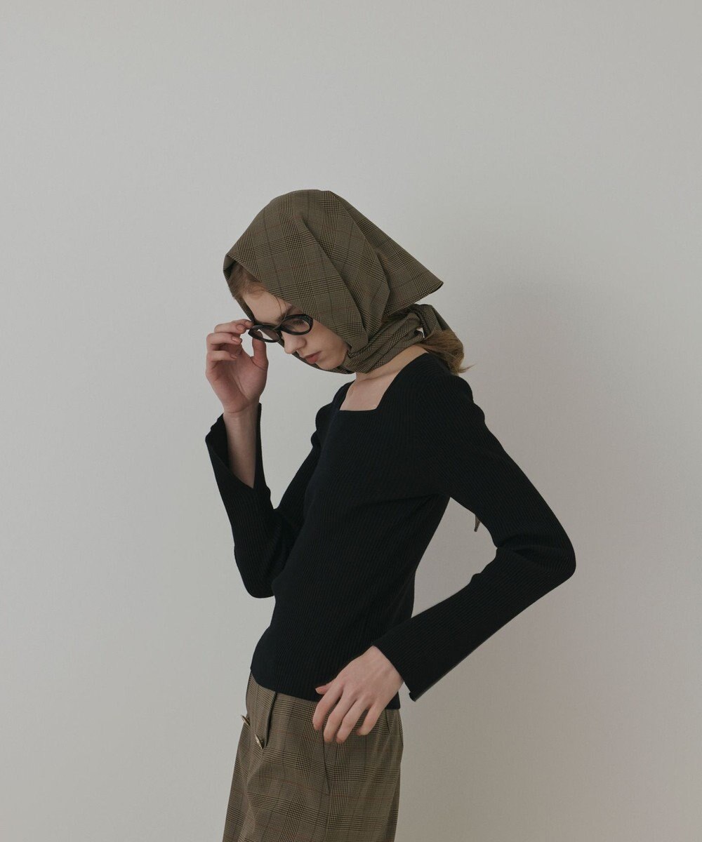 GRACE CONTINENTAL ハイゲージリブニットトップ 