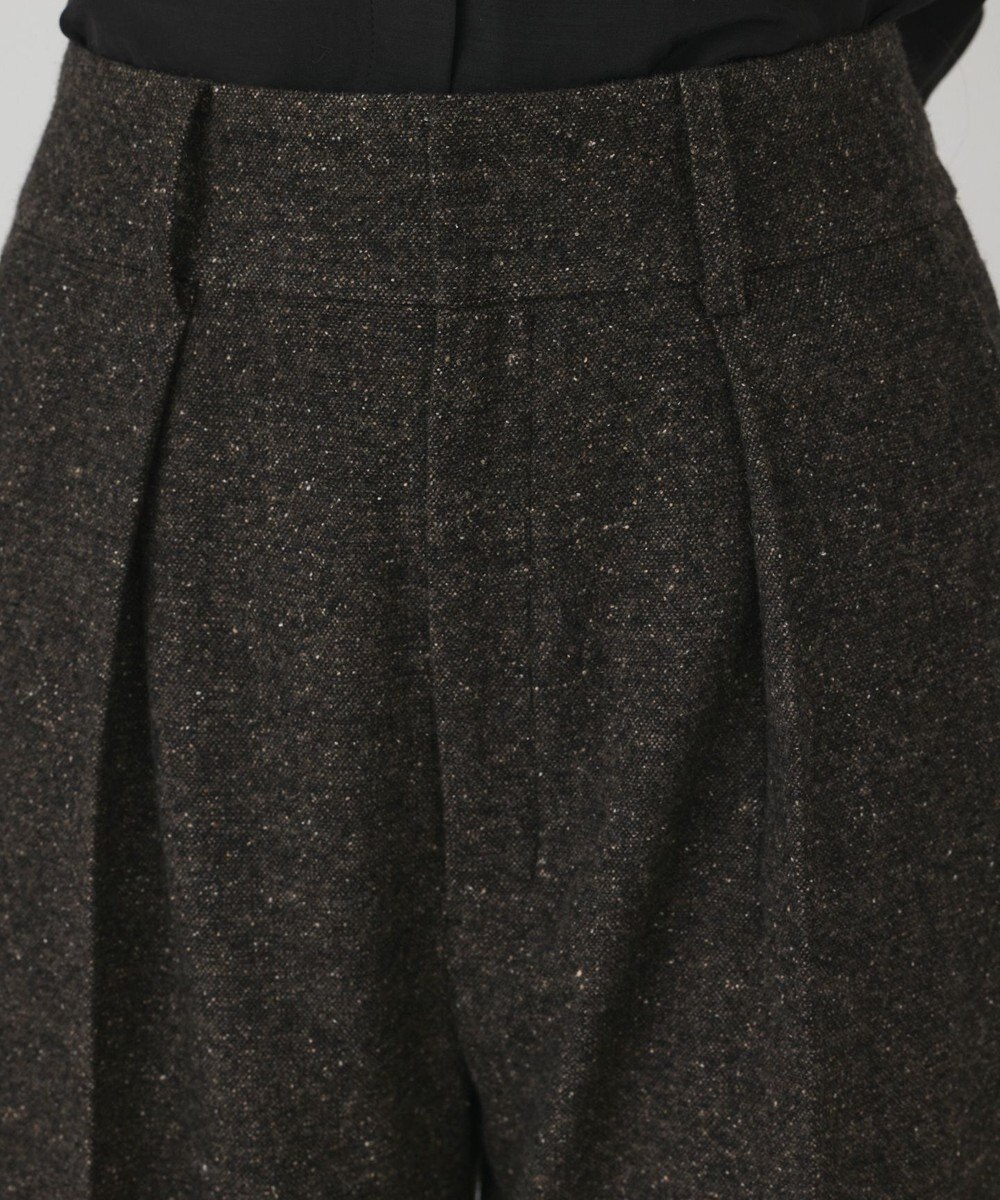 GRACE CONTINENTAL ウールタックワイドパンツ 