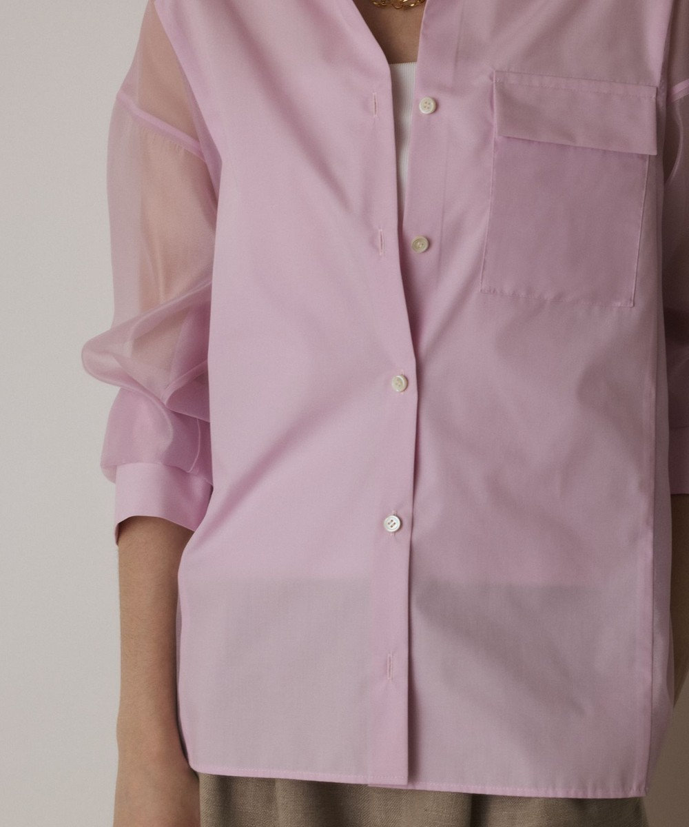 GRACE CONTINENTAL シアーコンビオーバーシャツ