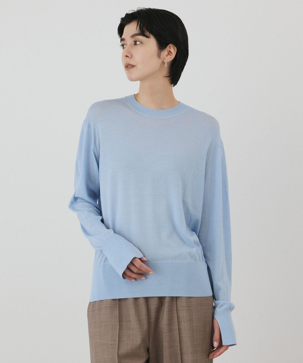 GRACE CONTINENTAL ウールシルククルーニットトップス 