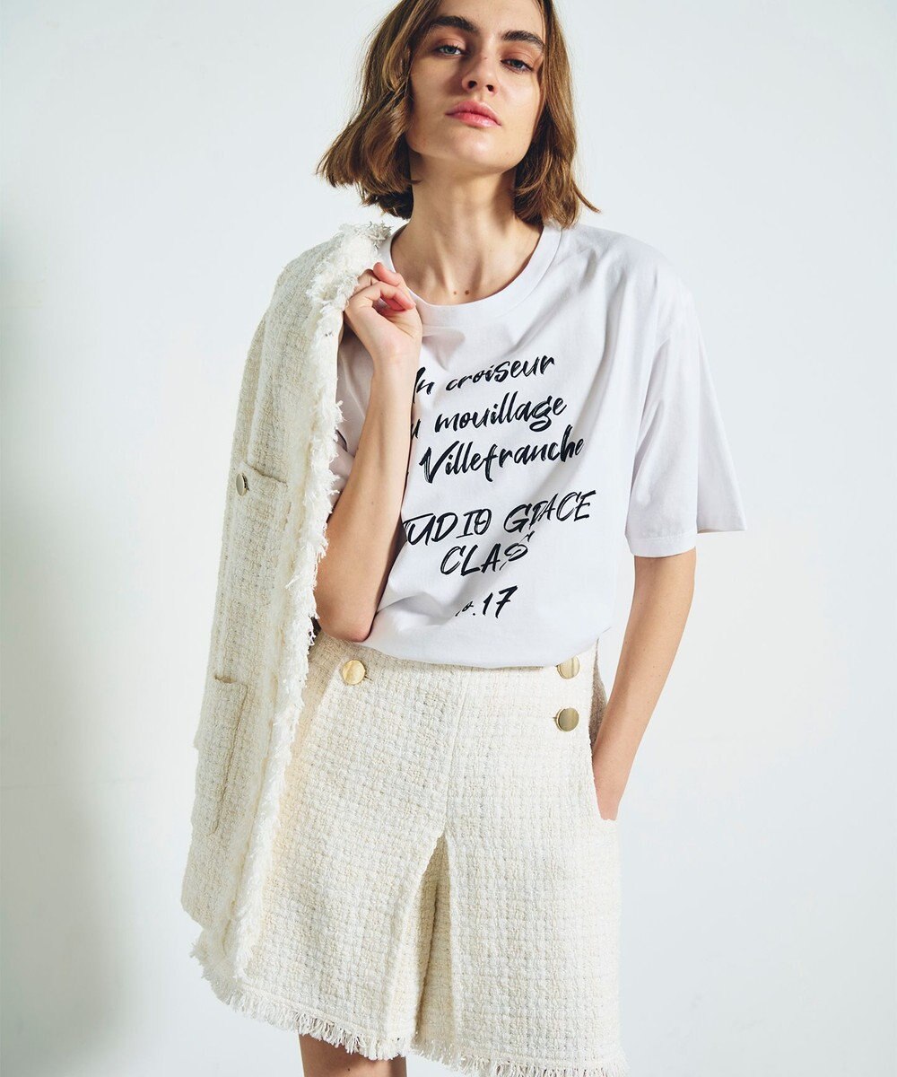 GRACE CONTINENTAL ツイードショートコート 