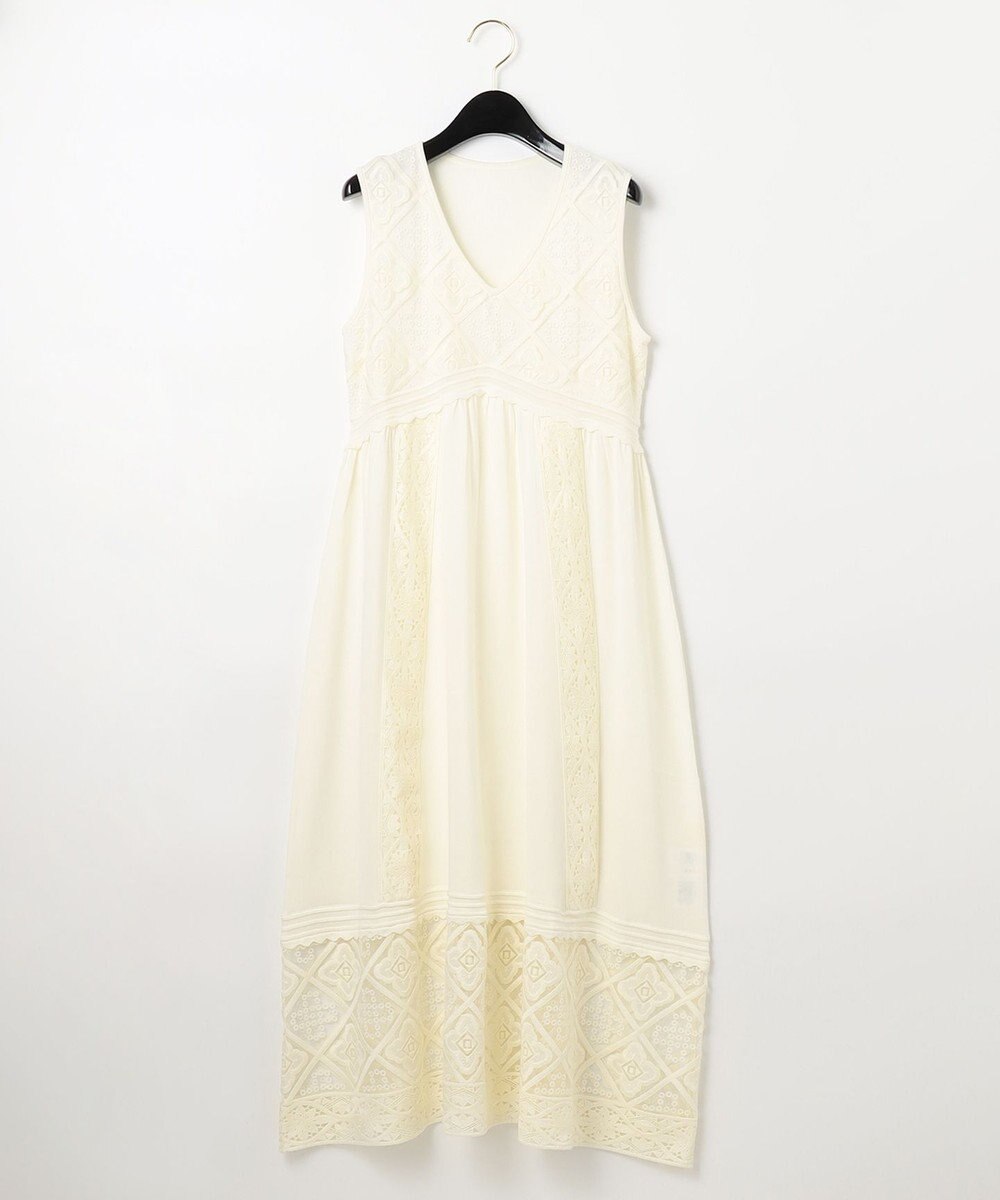 フラワーレース刺繍ニットワンピース Grace Continental Grace Continental グレースコンチネンタル 通販