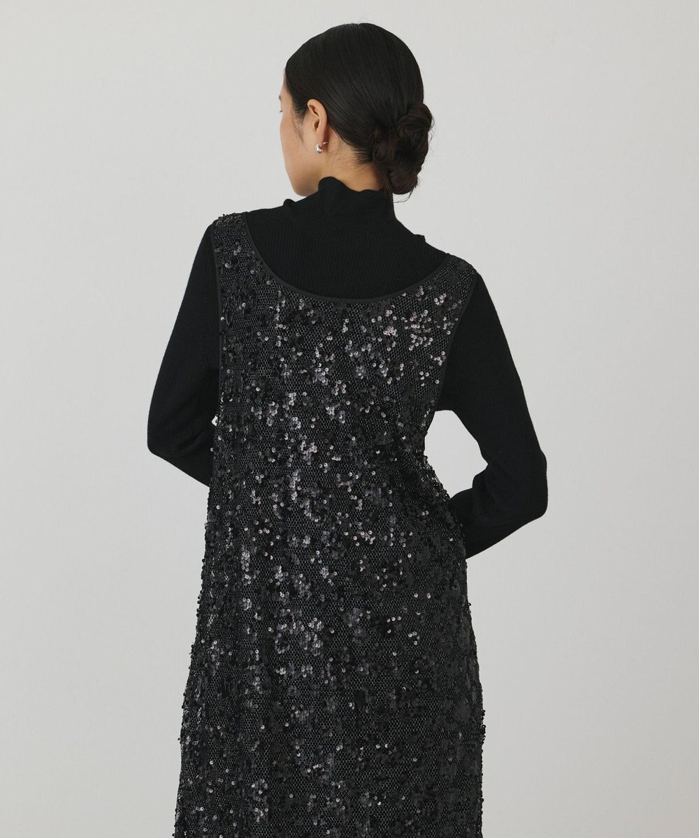 GRACE CONTINENTAL スパン刺繍メッシュワンピース 