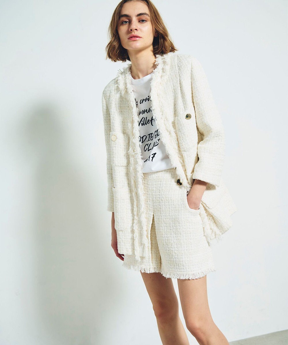 GRACE CONTINENTAL ツイードショートコート 