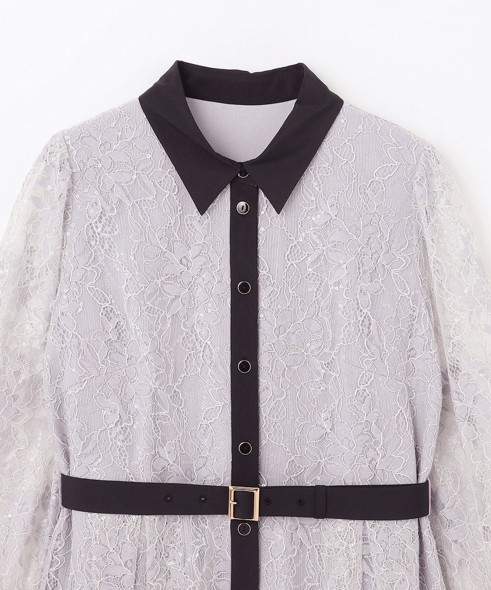 GRACE CONTINENTAL レーススパンコールワンピース 