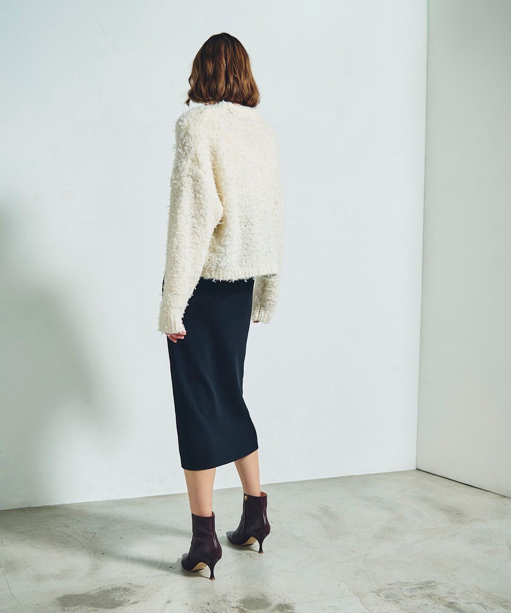 GRACE CONTINENTAL ツイーディーリボンヤーンカーディガン 