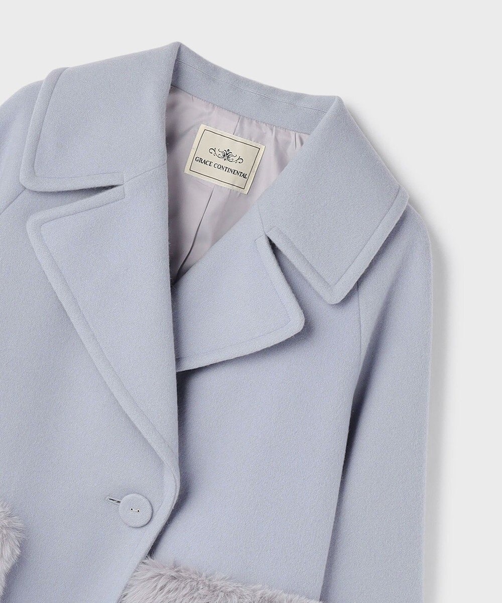 GRACE CONTINENTAL ファーポケットピーコート 