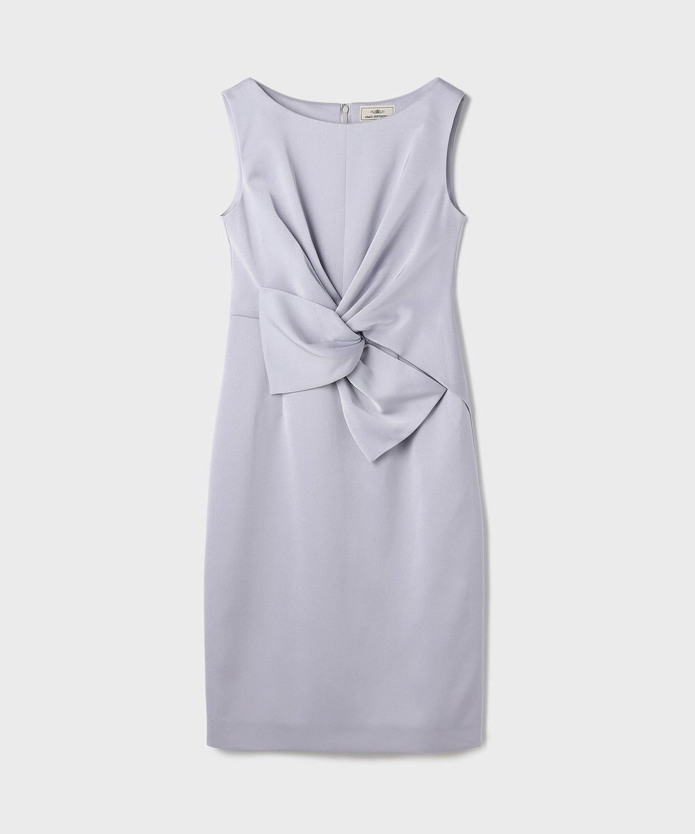 GRACE CONTINENTAL サテンクロスドレープワンピース 