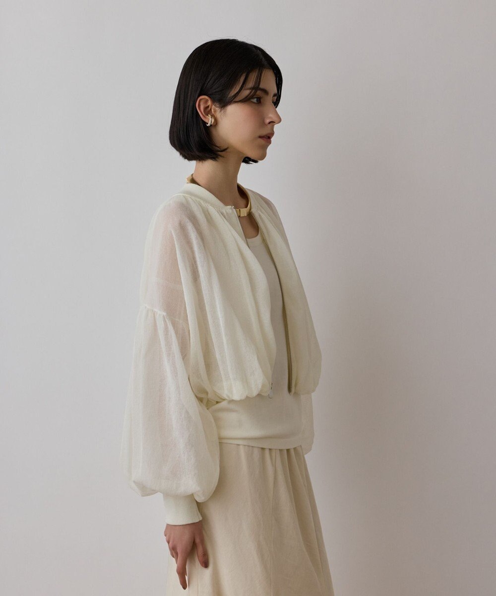 GRACE CONTINENTAL シアーニットバルーンジャケット 