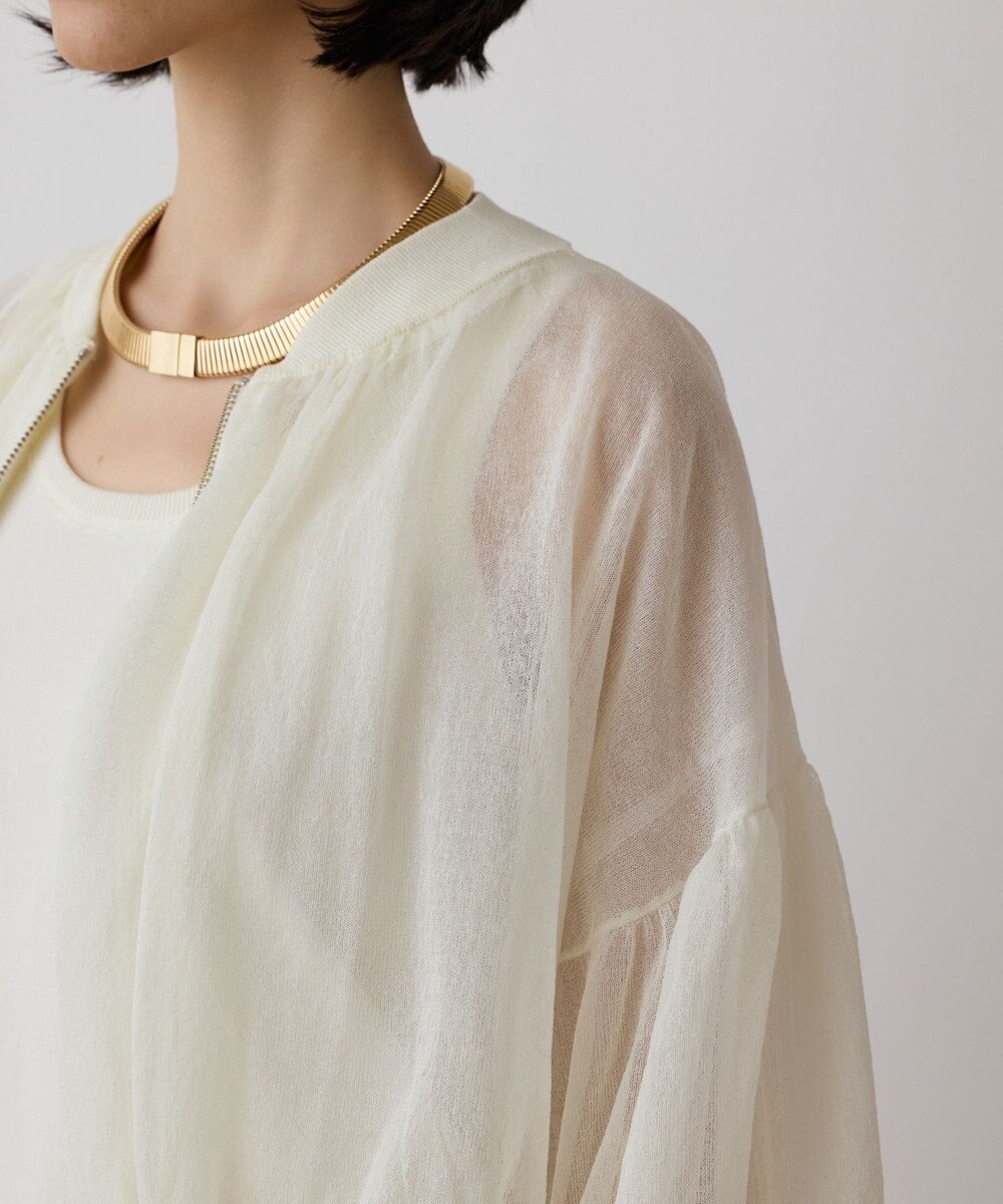 GRACE CONTINENTAL シアーニットバルーンジャケット 