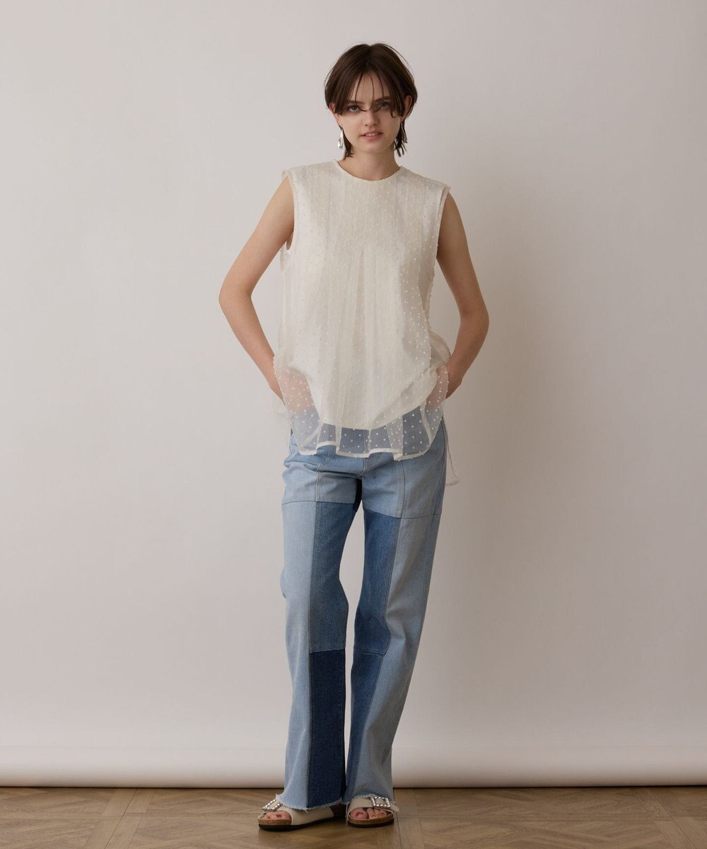 GRACE CONTINENTAL シアージャガードカットトップ