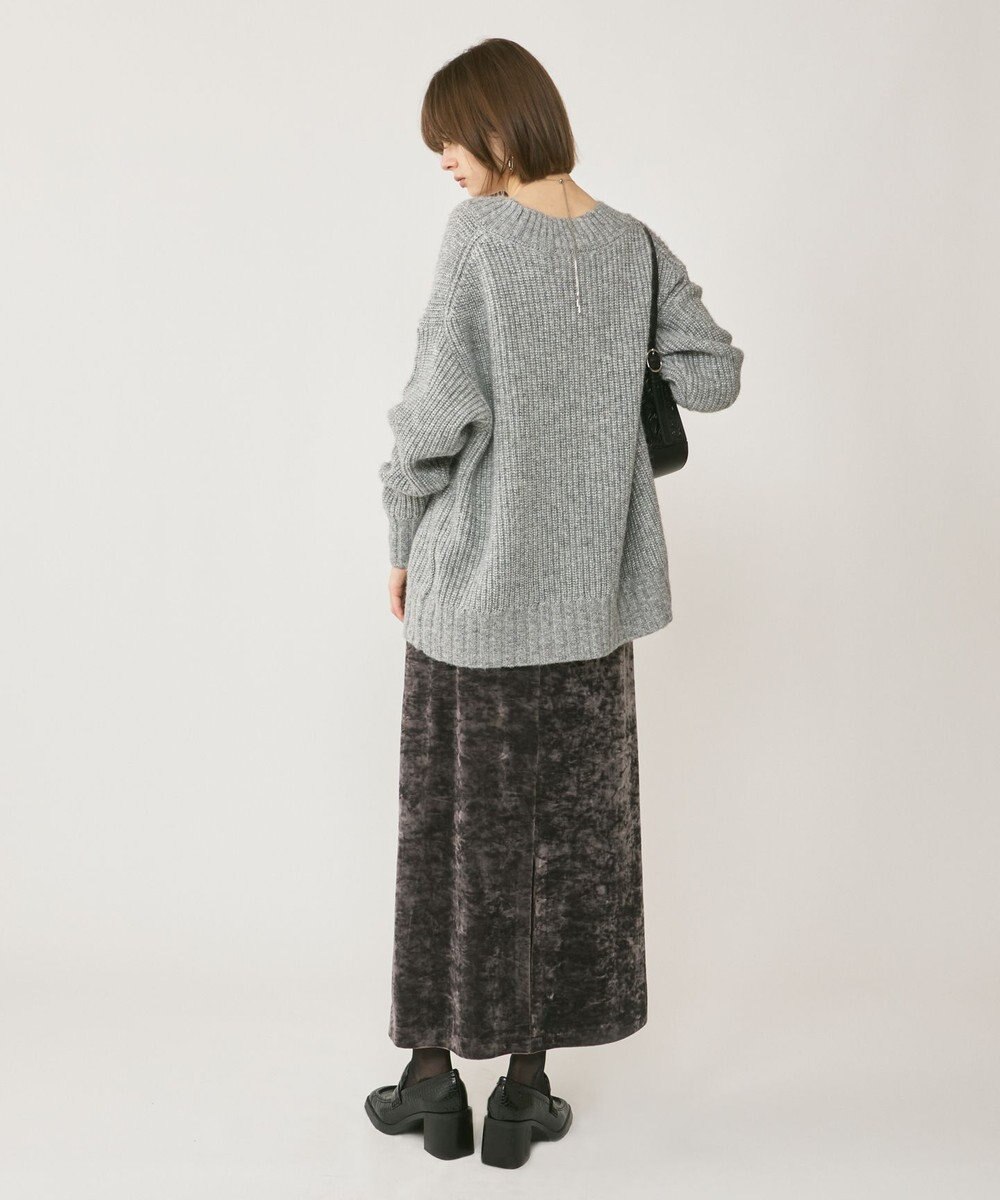 GRACE CONTINENTAL クラッシュベロアロングスカート