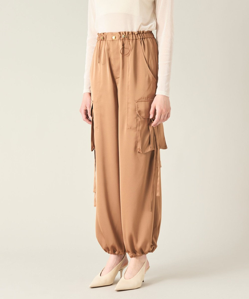 GRACE CONTINENTAL サテンカーゴパンツ