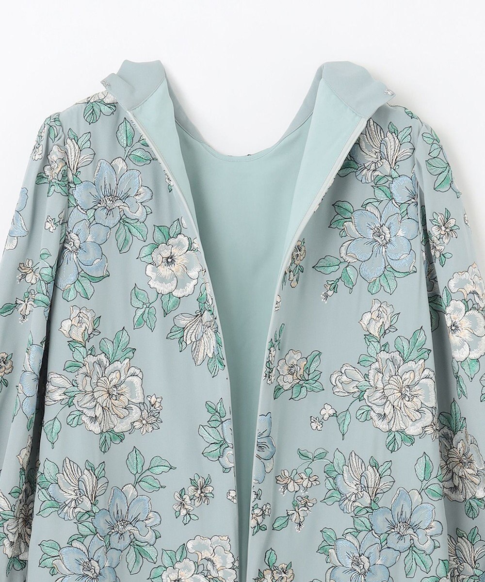 GRACE CONTINENTAL フラワー刺繍ボウタイワンピース