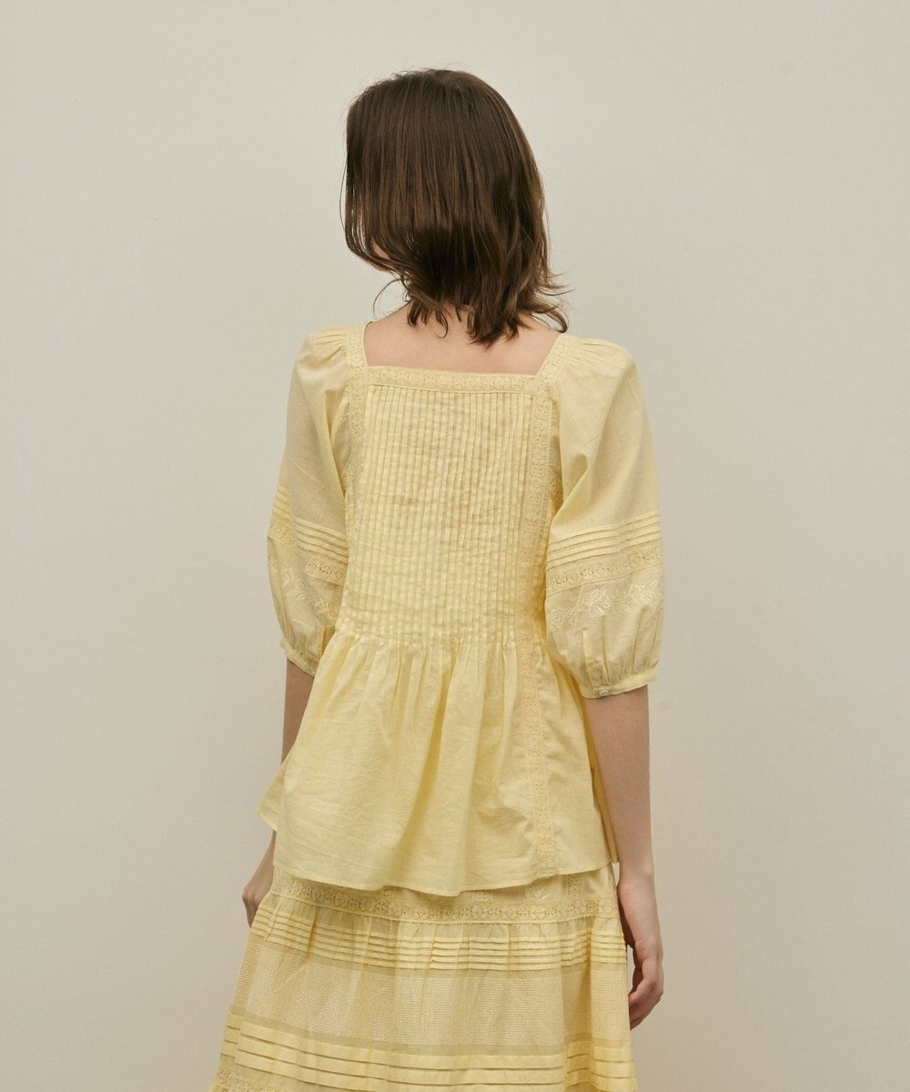 GRACE CONTINENTAL レースコンビピンタックブラウス 