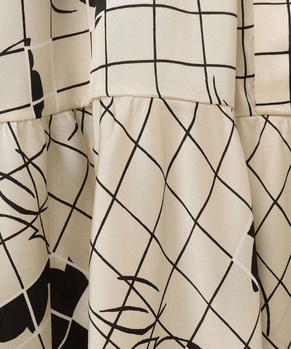 GRACE CONTINENTAL ラインフラワーシャツドレス 