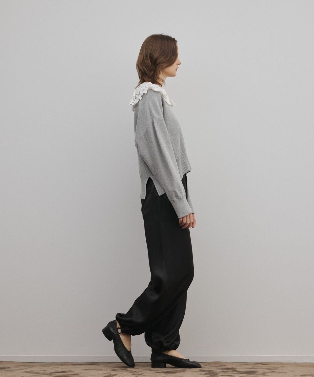 GRACE CONTINENTAL マットサテンバレルパンツ 