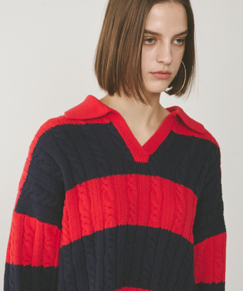 GRACE CONTINENTAL アランポロニットトップ