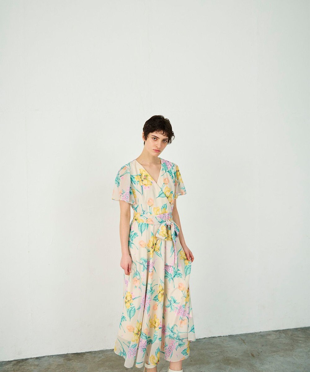 GRACE CONTINENTAL ミモザプリントワンピース