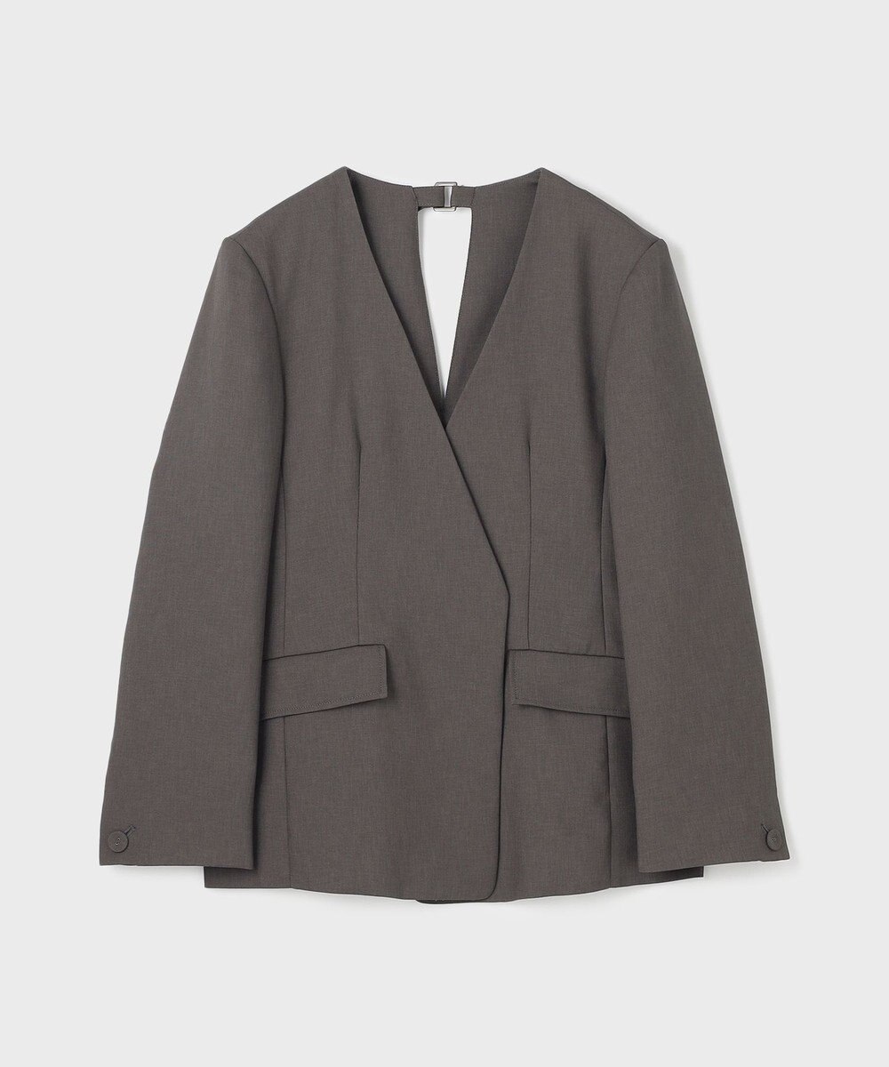 GRACE CONTINENTAL バックシャンノーカラージャケット 