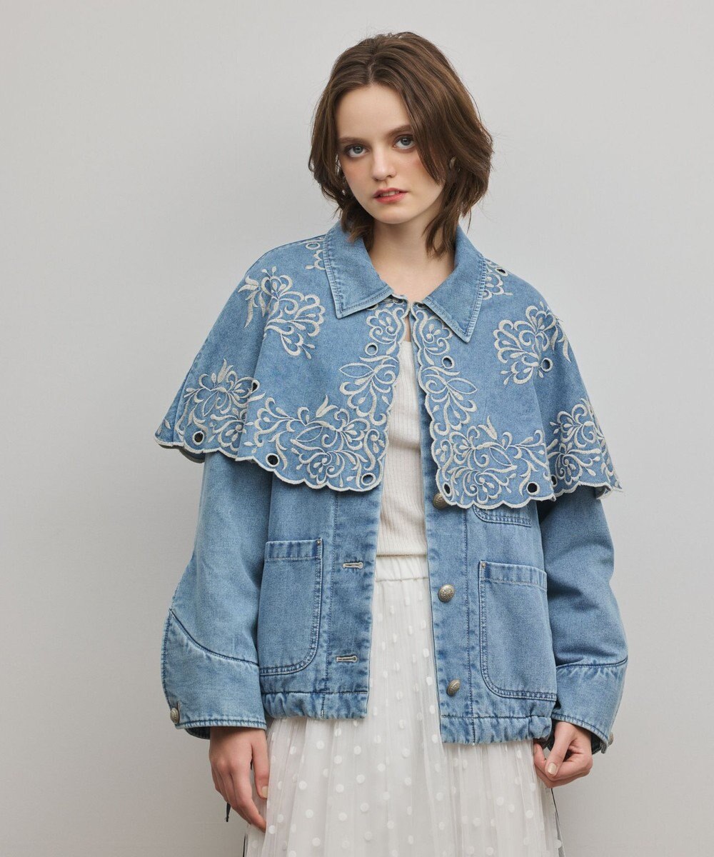 GRACE CONTINENTAL ケープ付カバーオールジャケット 