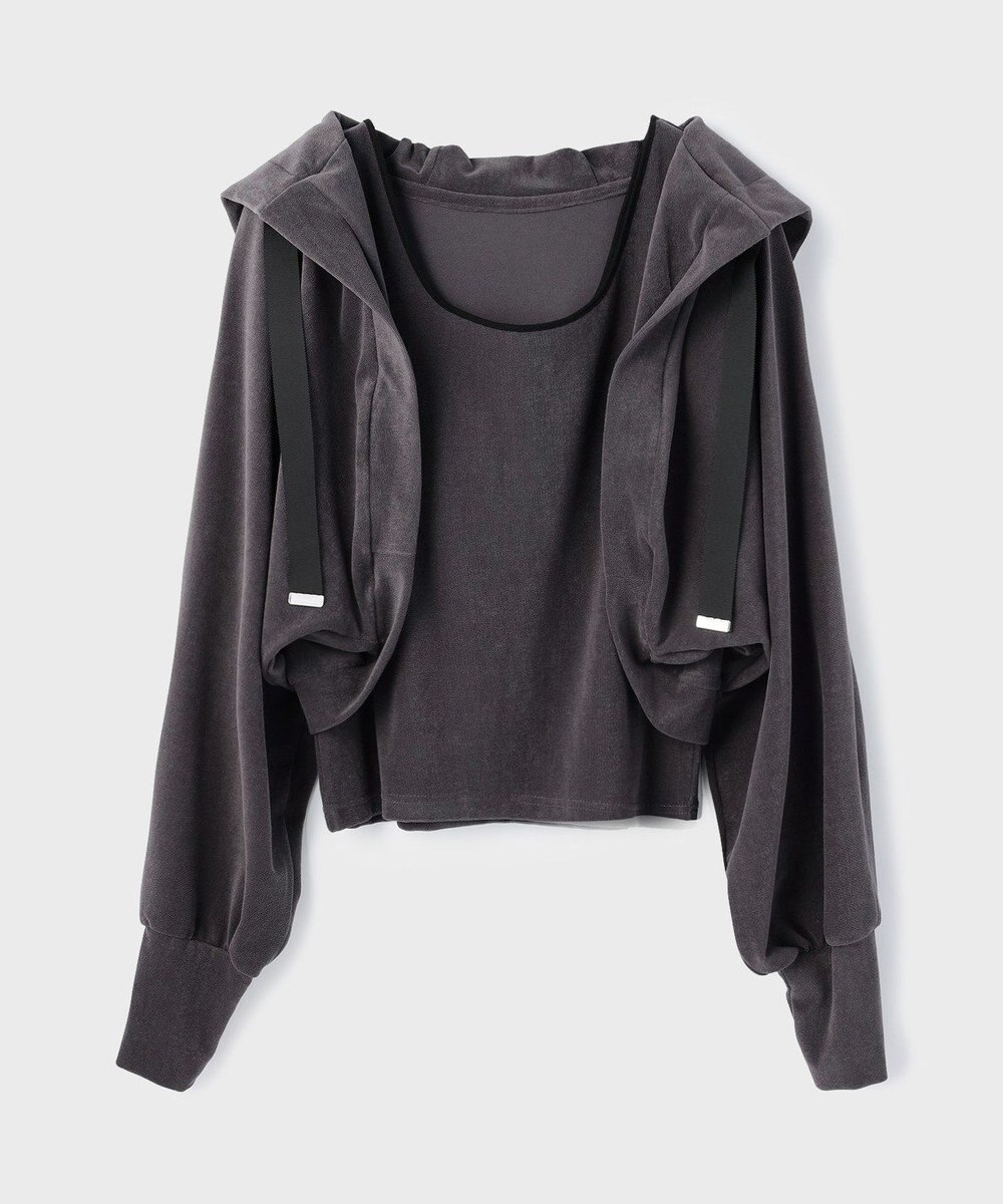 GRACE CONTINENTAL ルーズパーカーsetトップ 