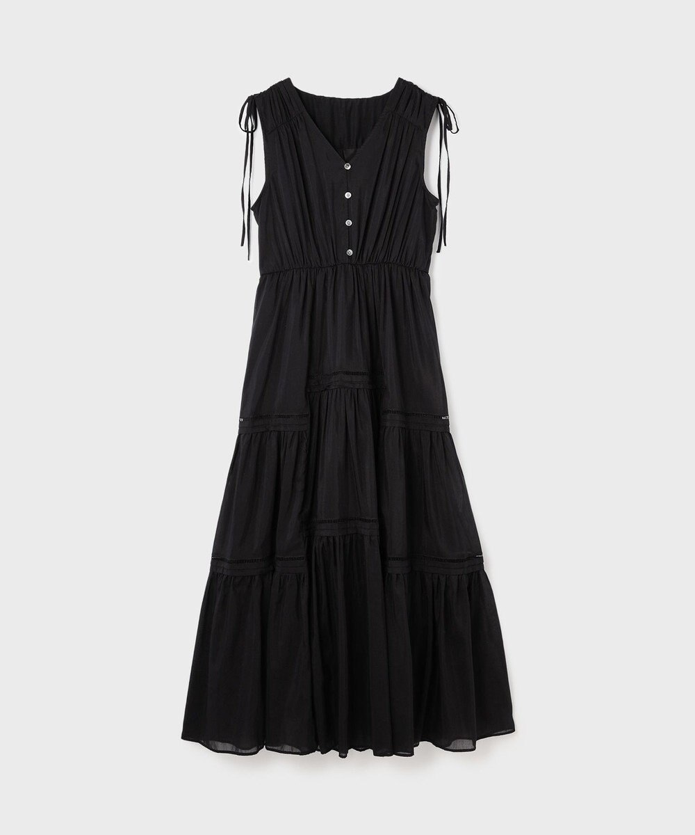 GRACE CONTINENTAL コットンシルクティアードワンピース 