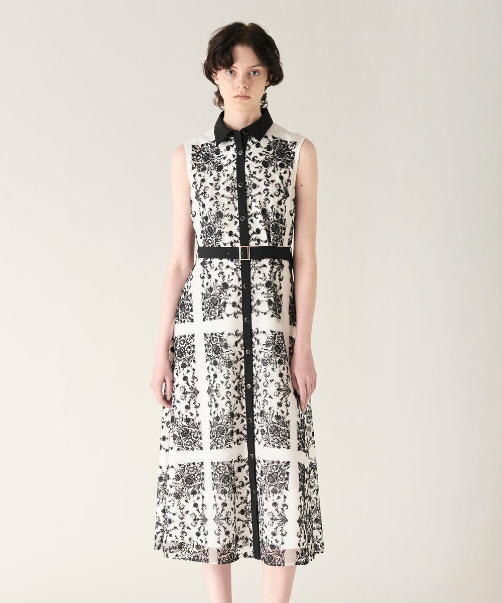 GRACE CONTINENTAL 刺繍フレアドレス 