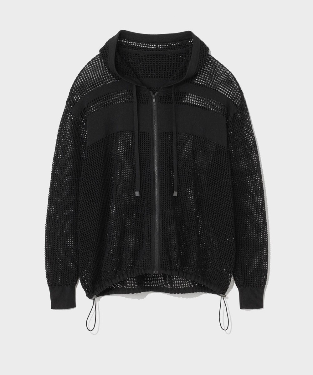 GRACE CONTINENTAL ボーダーメッシュフーディ