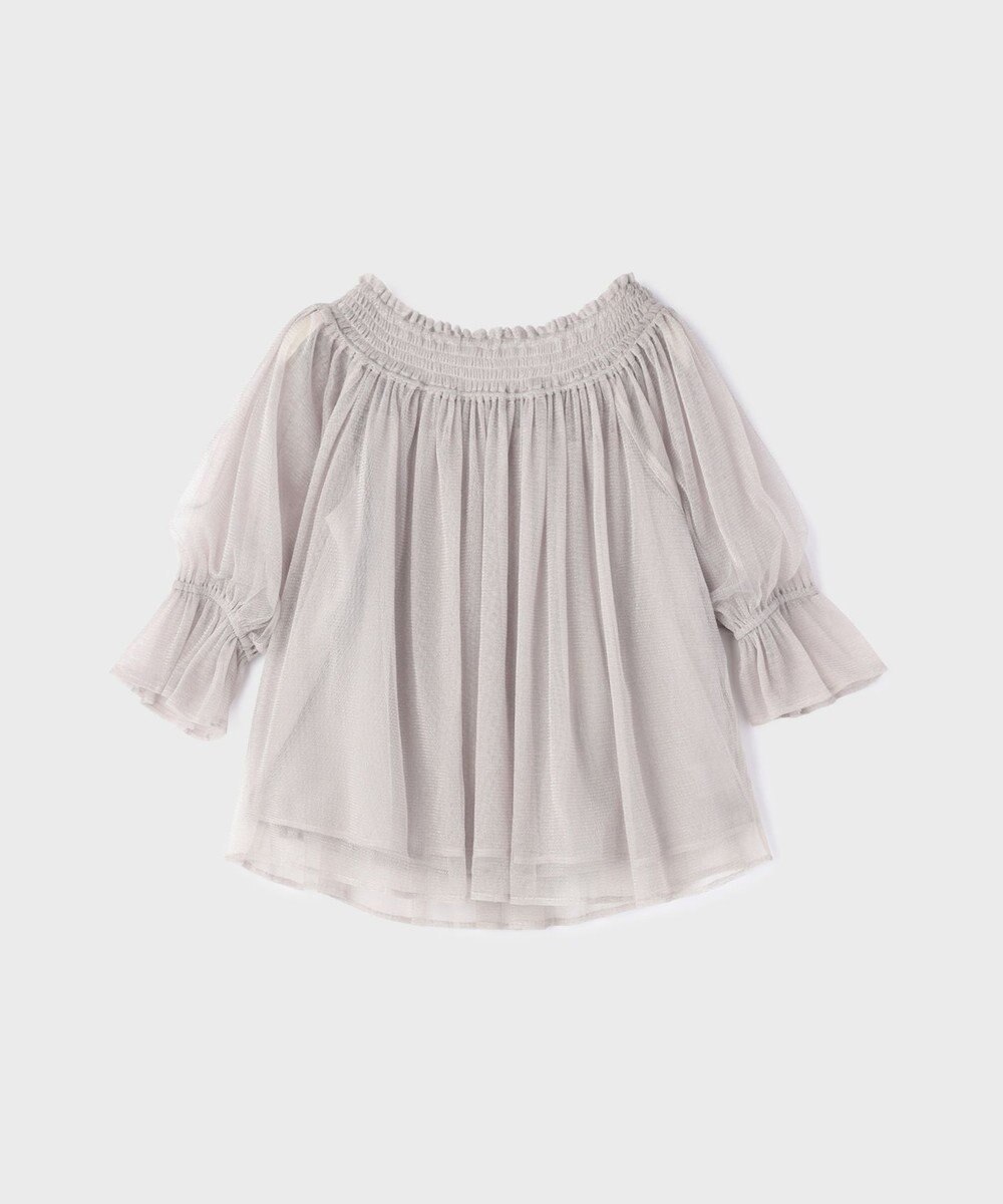 GRACE CONTINENTAL チュールシャーリングトップ 