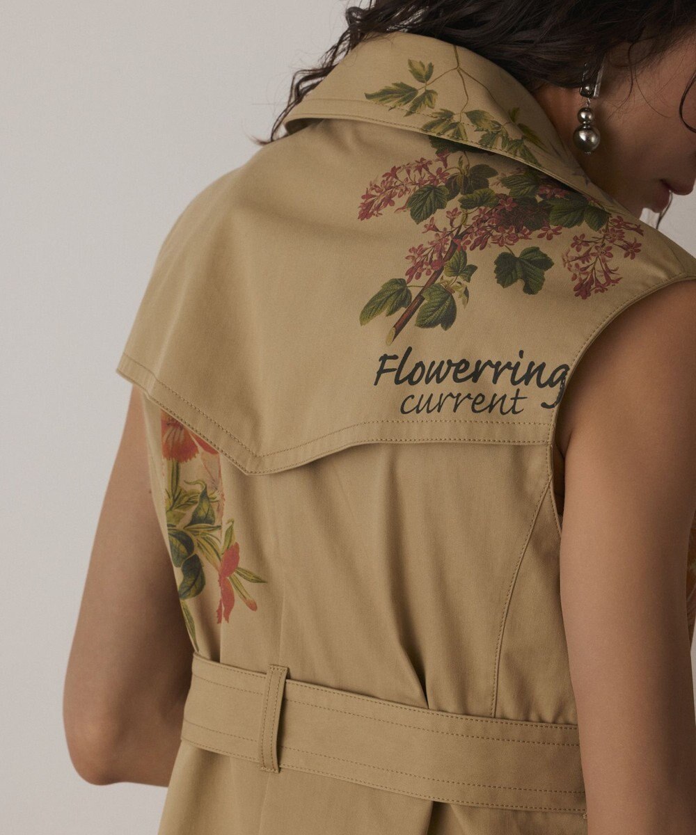 GRACE CONTINENTAL プリントトレンチワンピース 