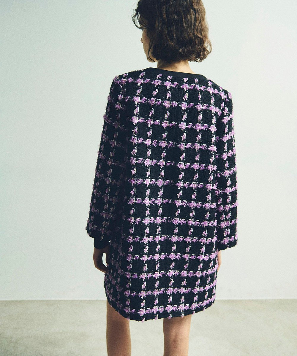 GRACE CONTINENTAL フェザーチェックツイードコート