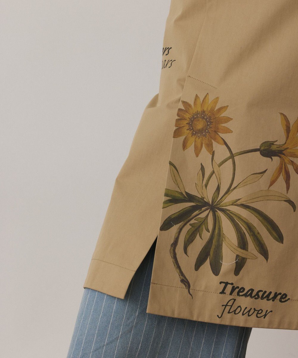 GRACE CONTINENTAL プリントトレンチワンピース 