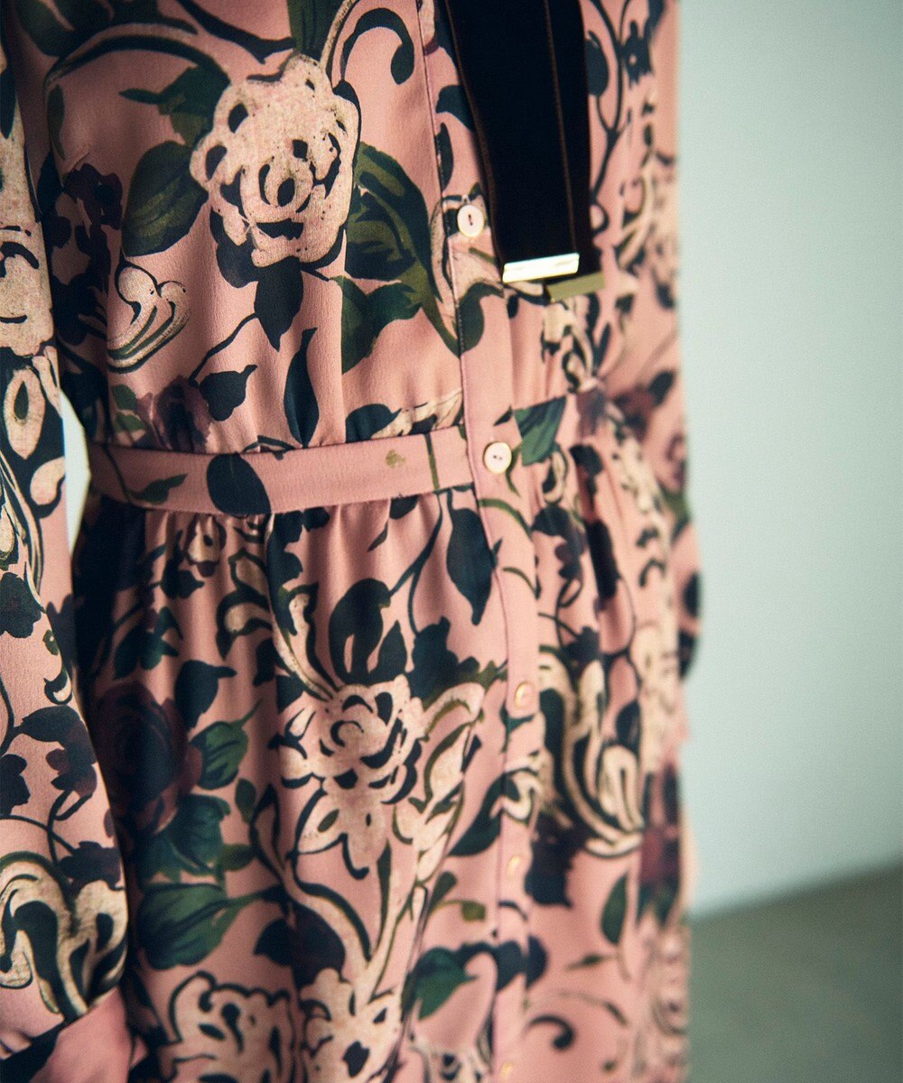 GRACE CONTINENTAL ローズオーナメントプリントワンピース 