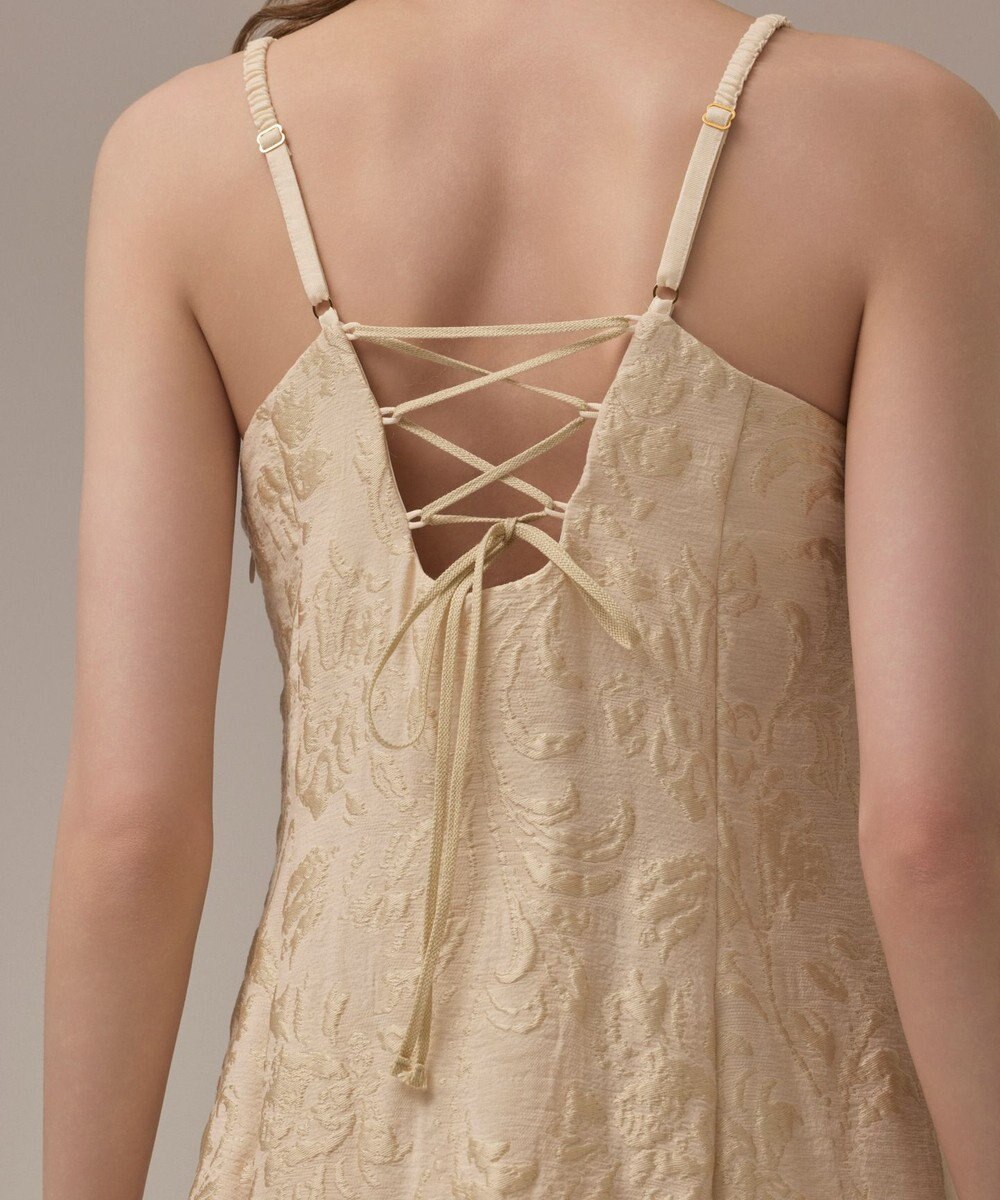 GRACE CONTINENTAL リーフジャガードキャミワンピース 