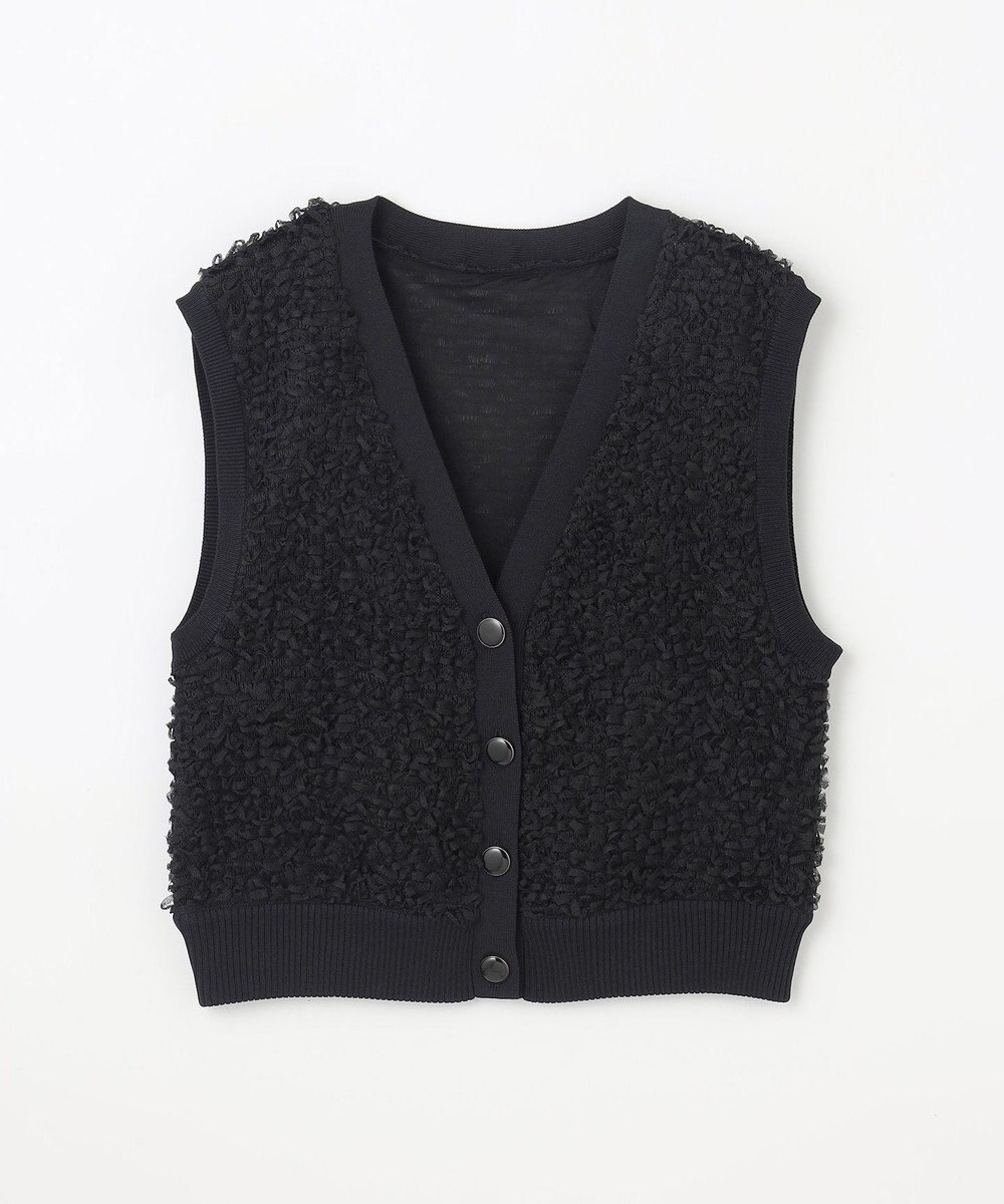 GRACE CONTINENTAL チュールフリルニットベスト 