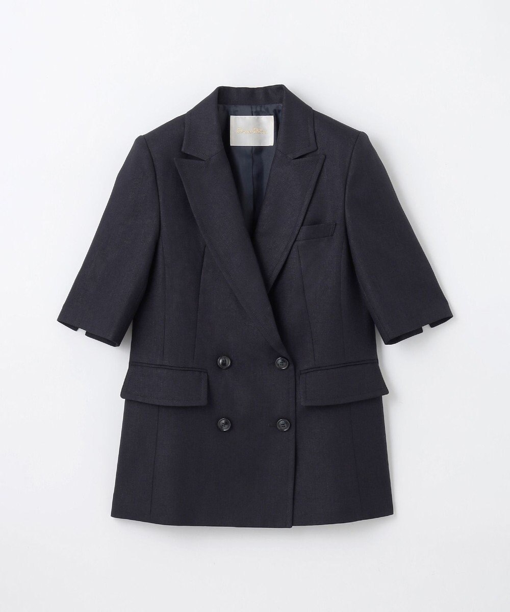 GRACE CONTINENTAL リネンタッチハーフスリーブジャケット 