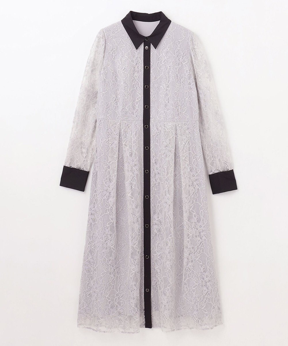 GRACE CONTINENTAL レーススパンコールワンピース 