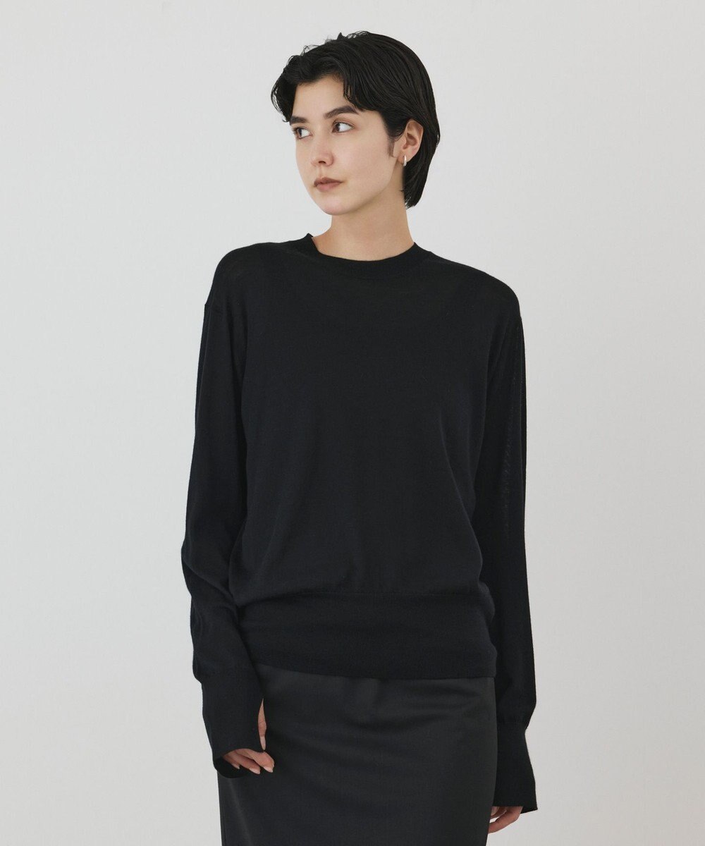 GRACE CONTINENTAL ウールシルククルーニットトップス 