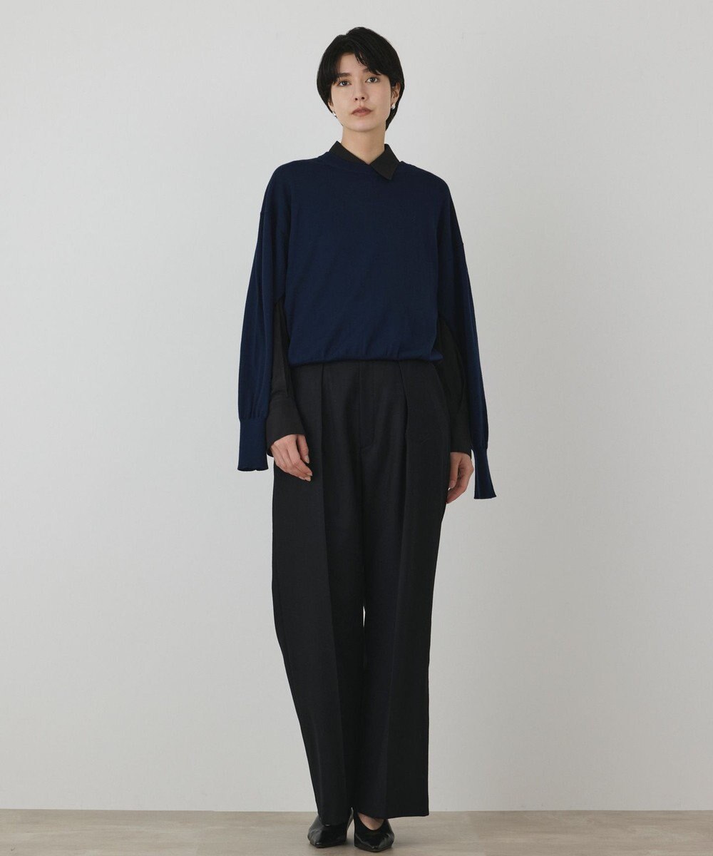 GRACE CONTINENTAL ウールスリットニットトップ 