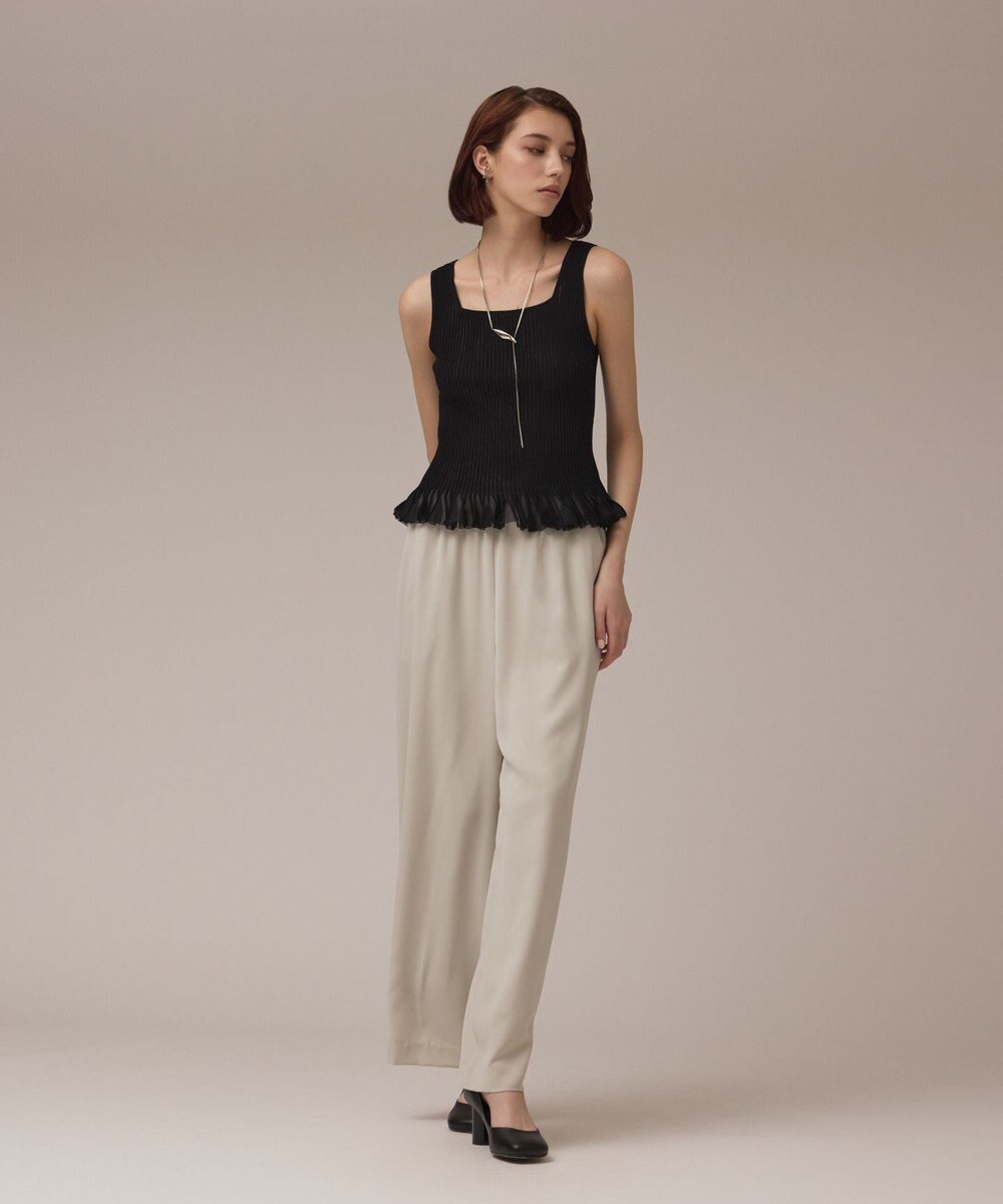 GRACE CONTINENTAL シアーフリルニットトップ 