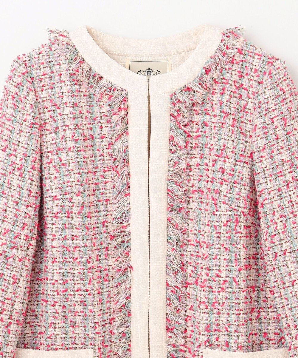 GRACE CONTINENTAL フリンジツイードジャケット 