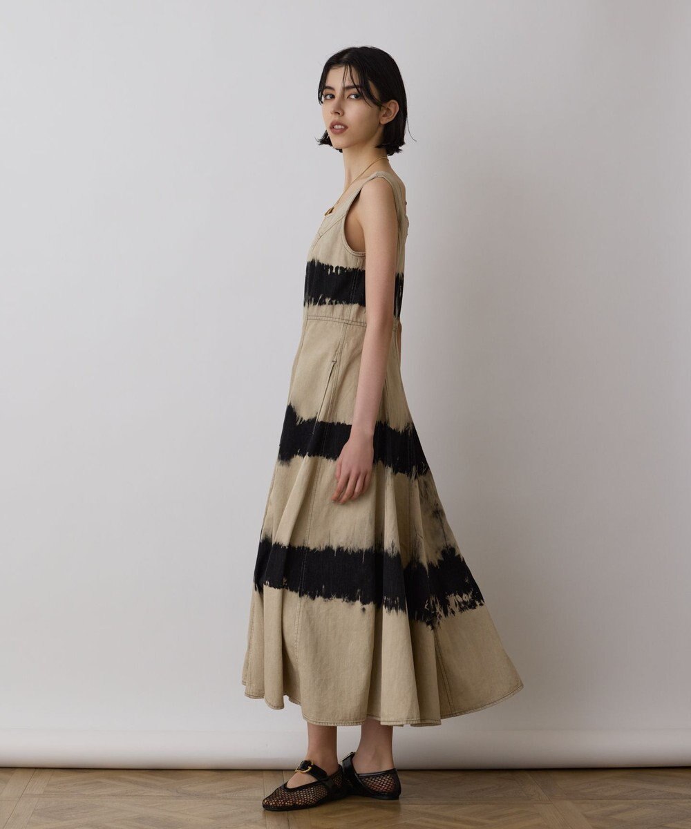 GRACE CONTINENTAL デニム切替サーキュラーワンピース