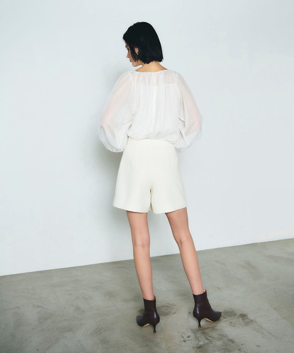 GRACE CONTINENTAL ツイードラップショートパンツ 