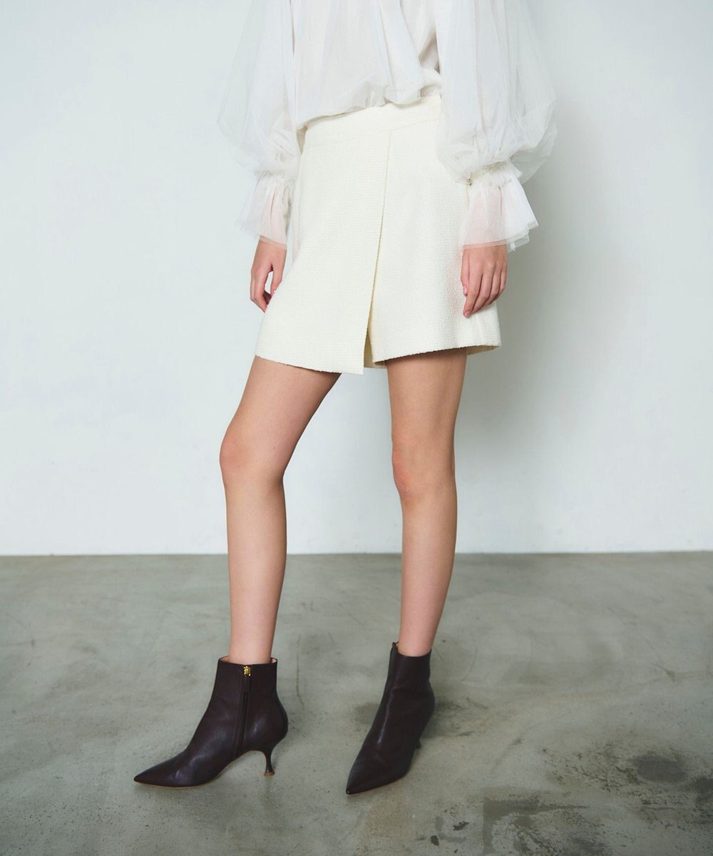 GRACE CONTINENTAL ツイードラップショートパンツ 