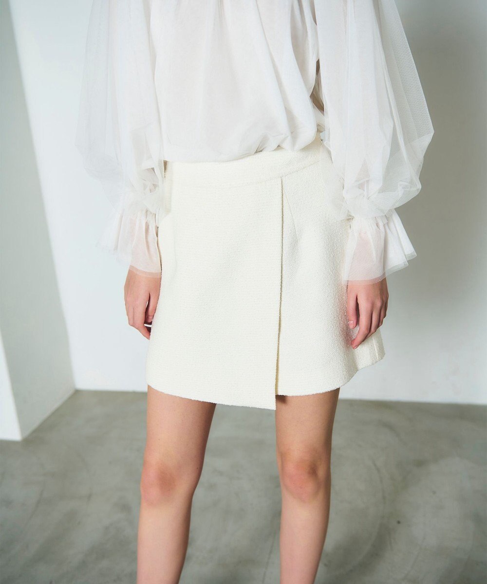 GRACE CONTINENTAL ツイードラップショートパンツ 