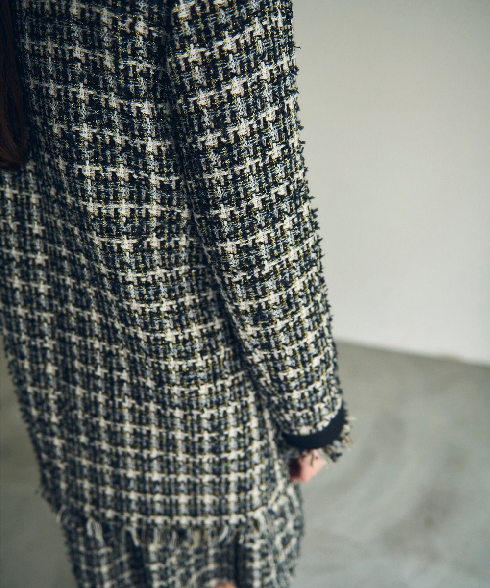 GRACE CONTINENTAL フリンジツイードジャケット 