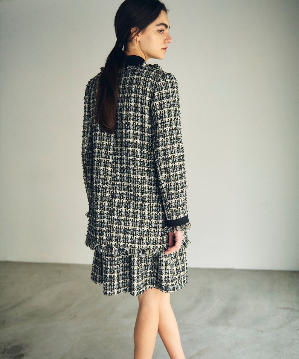 GRACE CONTINENTAL フリンジツイードジャケット 