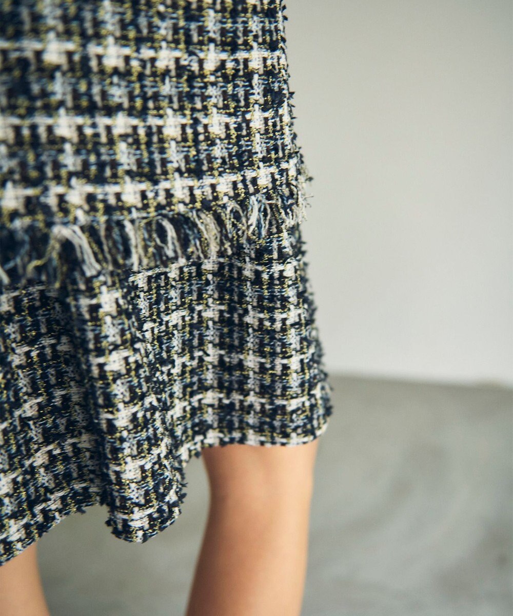 GRACE CONTINENTAL フリンジツイードジャケット 