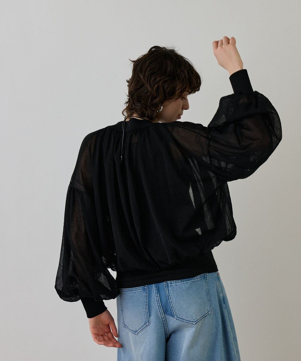 GRACE CONTINENTAL シアーニットバルーンジャケット 